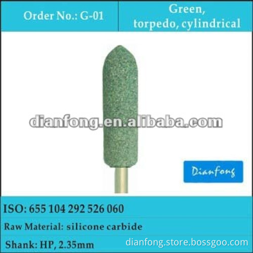 HP medium green silicone carbide dental mounted stone for contouring and shaping
